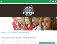 Tablet Screenshot of capitolpediatrics.com